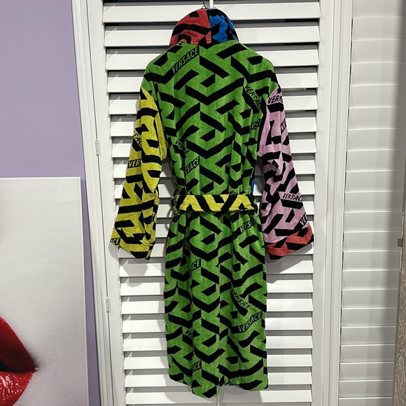 Versace La Greca Multi-Coloured Bathrobe - Picture 5 of 7